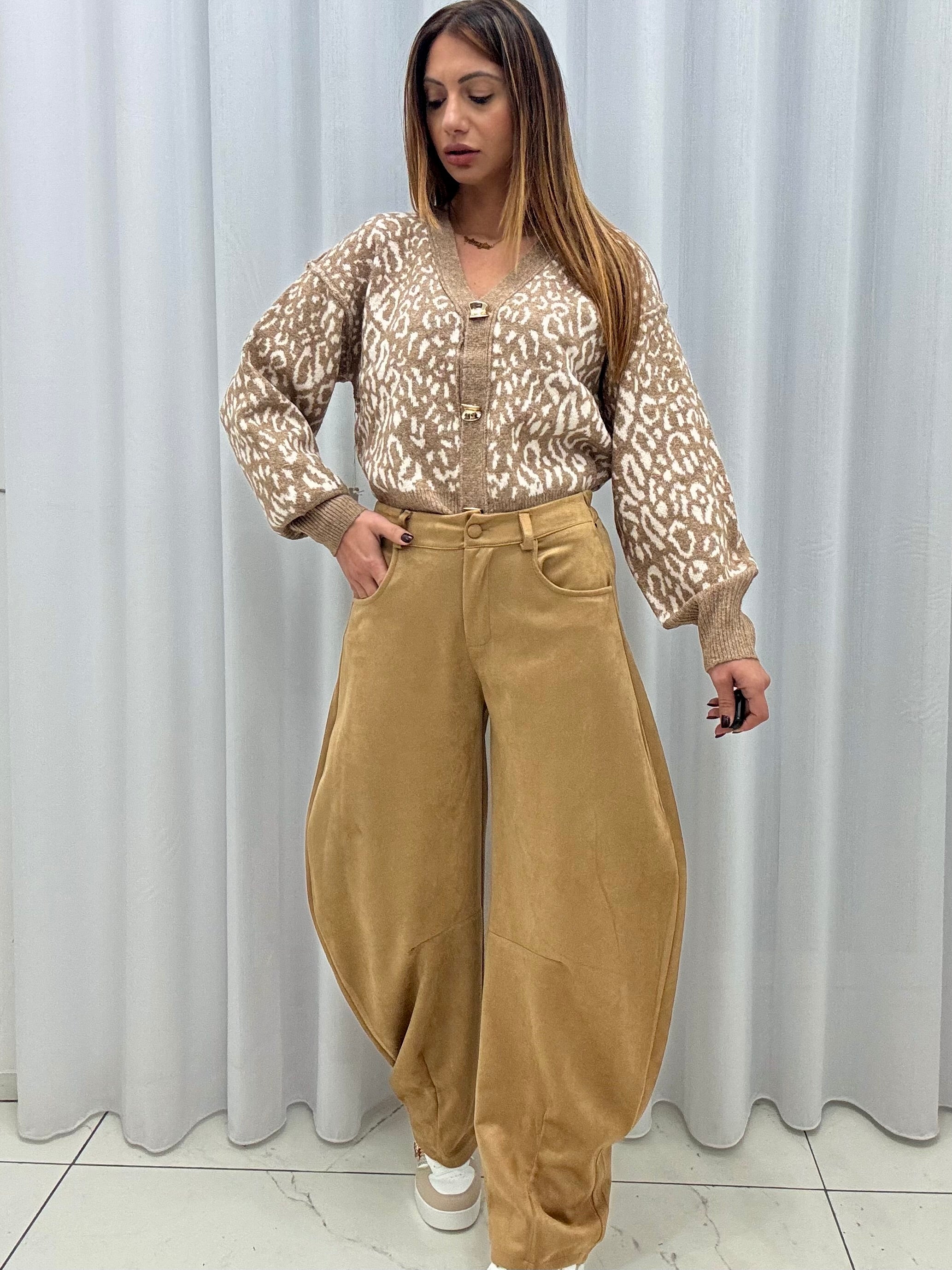 Pantalone Ballon Daino Camel